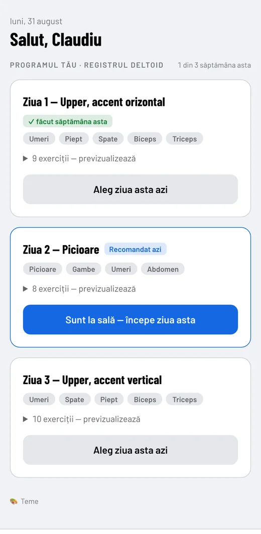 PumpLevel — programul zilei, pe telefon